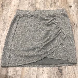 Lush Grey Soft Cotton Mini Skirt